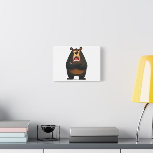 Angry Bear Canvas Print, Cartoon Wall Art, Fun Home Decor - Image 3