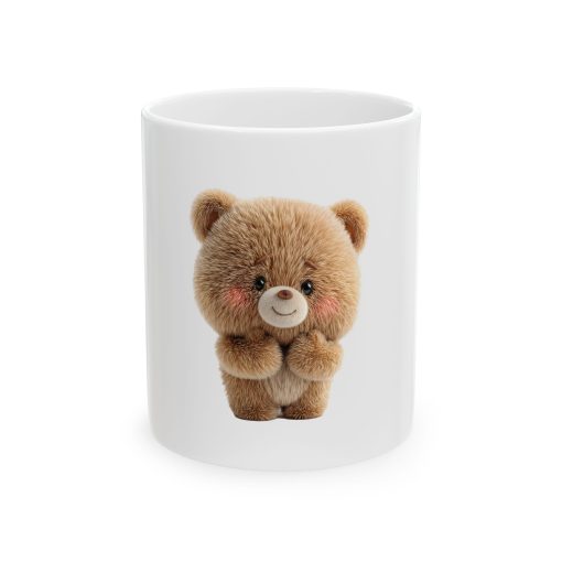 Cute Teddy Bear Ceramic Mug, Cute Coffee Cup, Adorable Gift for Teddy Bear Lovers