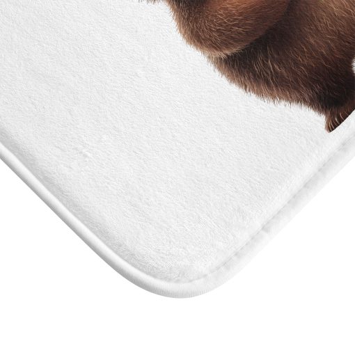 Cute Bear Bath Mat with Flowers, Adorable Bathroom Decor, Cozy Home Accessory for Kids - Image 2