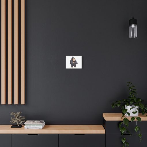 Cartoon Gorilla with Arms Crossed Canvas Art - Image 4