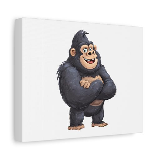 Cartoon Gorilla with Arms Crossed Canvas Art - Image 2