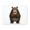Angry Bear Canvas Print, Cartoon Wall Art, Fun Home Decor
