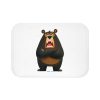 Angry Bear Bath Mat, Animal Decor, Cute Shower Mat