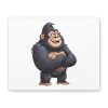 Cartoon Gorilla with Arms Crossed Canvas Art